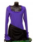 Blusa flamenca Senovilla púrpura claro (talla L)