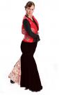 Falda flamenca Azabache VII Negro/Verde/Naranja talla XL