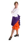 Falda flamenca Azabache VII Violeta/Orange