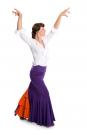 Falda flamenca Azabache VII Violeta/Orange