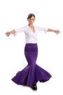 Falda flamenca Azabache VII Violeta/Orange