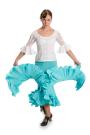 Falda flamenca Triana W Azul Claro talla S