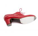 Zapato de baile Flamenco Ingles Calado Rojo