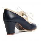 Zapato de baile Flamenco Candor Azul/Beige