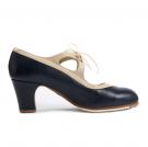 Zapato de baile Flamenco Candor Azul/Beige