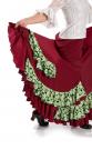 Falda flamenca Triana FL Burderos/Verde