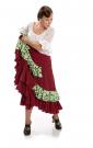 Falda flamenca Triana FL Burderos/Verde