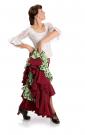 Falda flamenca Triana FL Burderos/Verde