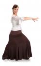 Falda flamenca Azabache VII Marrón/Naranja talla M