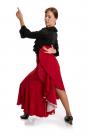 Falda flamenca Azabache VII Rojo-R6