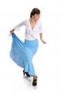 Falda flamenca La Tate Azul talla M