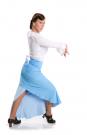 Falda flamenca La Tate Azul talla M