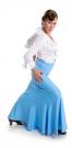 Falda flamenca La Tate Azul talla M