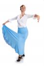 Falda flamenca La Tate Azul talla M
