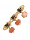 Clavijeros de guitarra estilo Hauser, latón macizo, palomillas palo santo