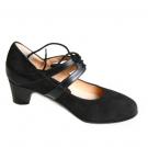 Zapato flamenco Gala gamuza negra
