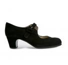 Zapato Flamenco Tablas Ante Negro