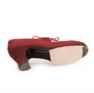 Zapato de baile Flamenco Angelito rojo-marrón ante