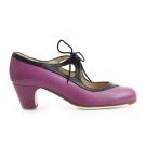 Zapato de baile Flamenco Candor Violeta/Negro