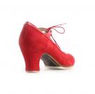 Zapatos de Baile Flamenco Modelo Candor Ante Rojo