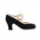 Zapato Flamenco Candor Ante Negro/Beige Piel