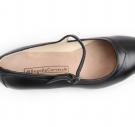 Zapato Flamenco Salon Correa de cuero negro