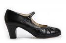 Zapato Flamenco Plisado Negro
