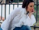 Blusa blanca de flamenco bordado por La Tate