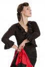 Blusa negro con puntos rojos para el baile 