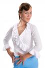 Blusa Flamenca blanca con volantes