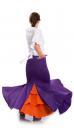 Falda flamenca Azabache VII Violeta/Orange