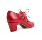 Zapato de baile Flamenco Ingles Calado Rojo