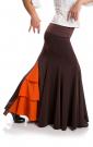 Falda flamenca Azabache VII Marrón/Naranja talla M