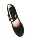 Zapato flamenco Gala gamuza negra