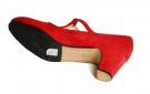 Zapato flamenco Trebol ante rojo