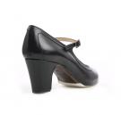 Zapato Flamenco Salon Correa de cuero negro