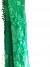 Mantón de seda verde con bordados hechos a mano