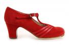 Zapato Flamenco Class Ante Rojo