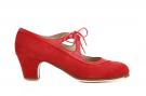 Zapatos de Baile Flamenco Modelo Candor Ante Rojo Ba